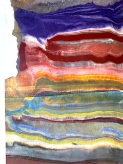 Lured in Promising Directions - Abstract Geology Encaustic Monotype, 2026