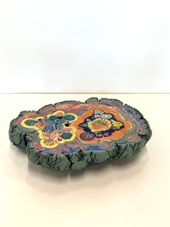 Tidepool - Abstract Geology Encaustic Geode Sculpture, 2026