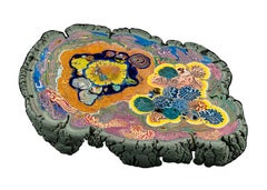 Tidepool - Abstract Geology Encaustic Geode Sculpture, 2026