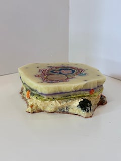Thufa Four - Contemporary Abstract Geology Encaustic Beeswax Sculpture, 2025