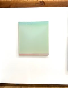 Outland 53 - Contemporary Abstract Poured Painting Mint Blue Green Pink, 2026