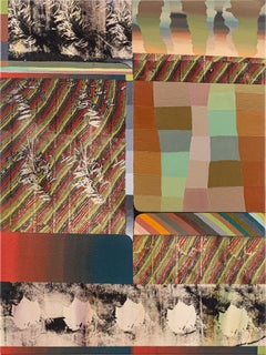 Fruit Fly - Contemporary Abstract Patterns Mint Green Brown Red, 2026