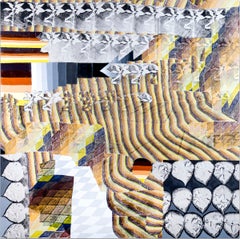 Frequency - Contemporary Abstract Patterns Yellow Black Brown Orange, 2022