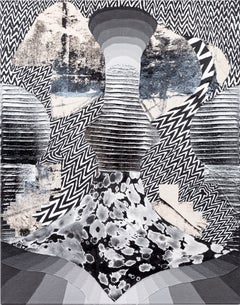 Meditaciones bajo la luna llena: motivos abstractos contemporáneos en blanco y negro, 2021