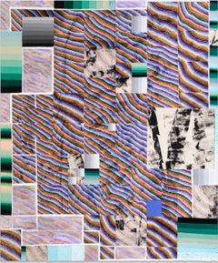 The Wind Throws Out Gossip - Abstract Patterns Purple Teal Green, 2022