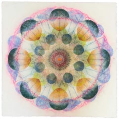Cold Star - Pink Blue Orange Geometric Flower Mandala, 2026