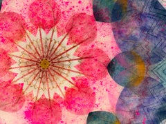 Heat Lightning - Pink Navy Blue Violet Orange Geometric Flower Mandala, 2026