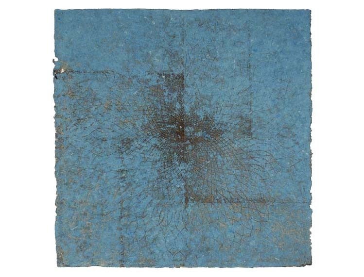 Mary Judge Abstract Print - Untitled, Blue and Black