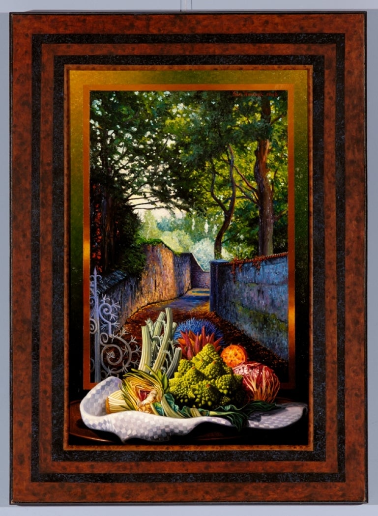 Ian Hornak Still-Life Painting - Still Life with Baroque Cauliflower, Artichoke