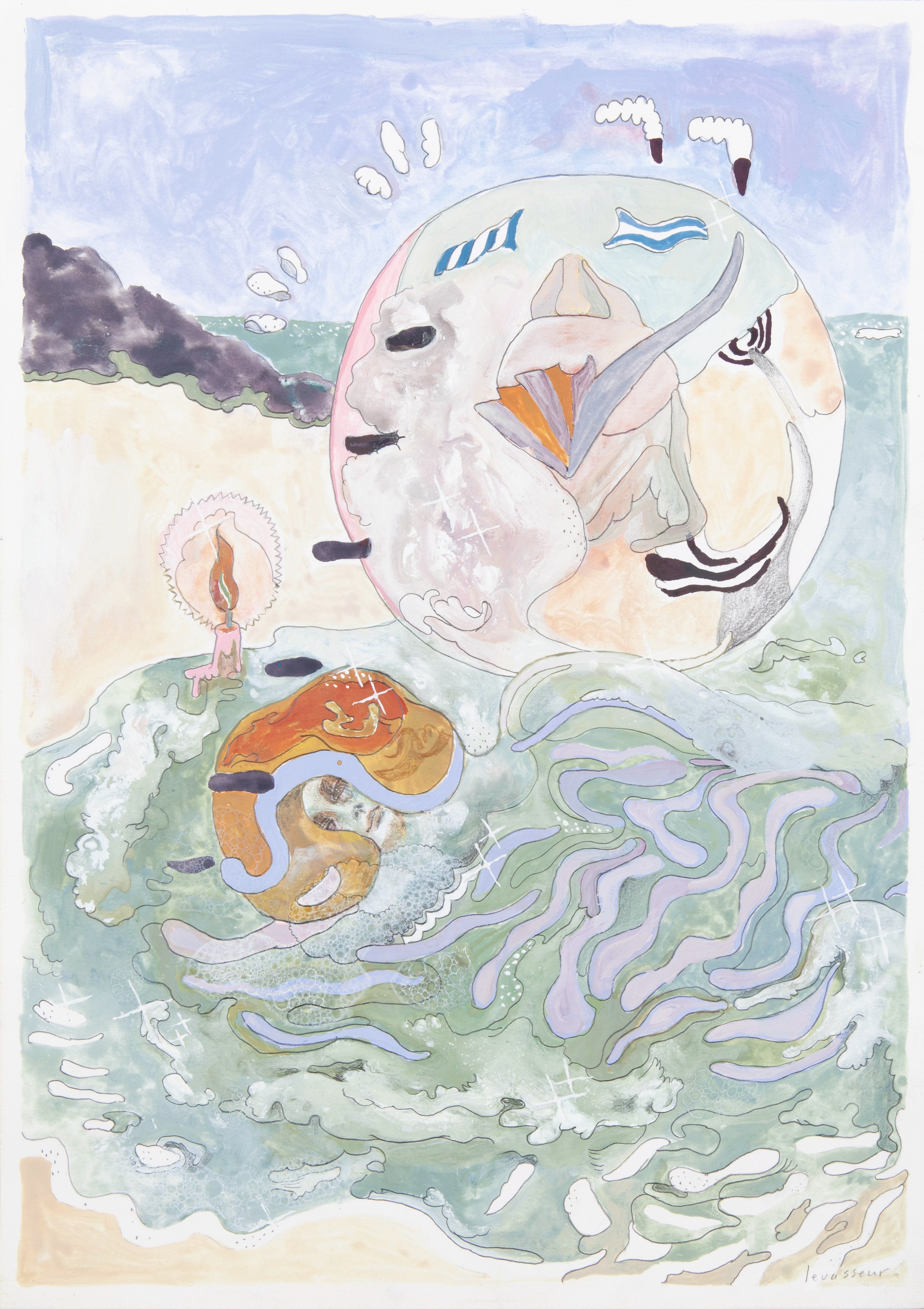 Splashdown - Mixed Media Art by Alexandra Levasseur