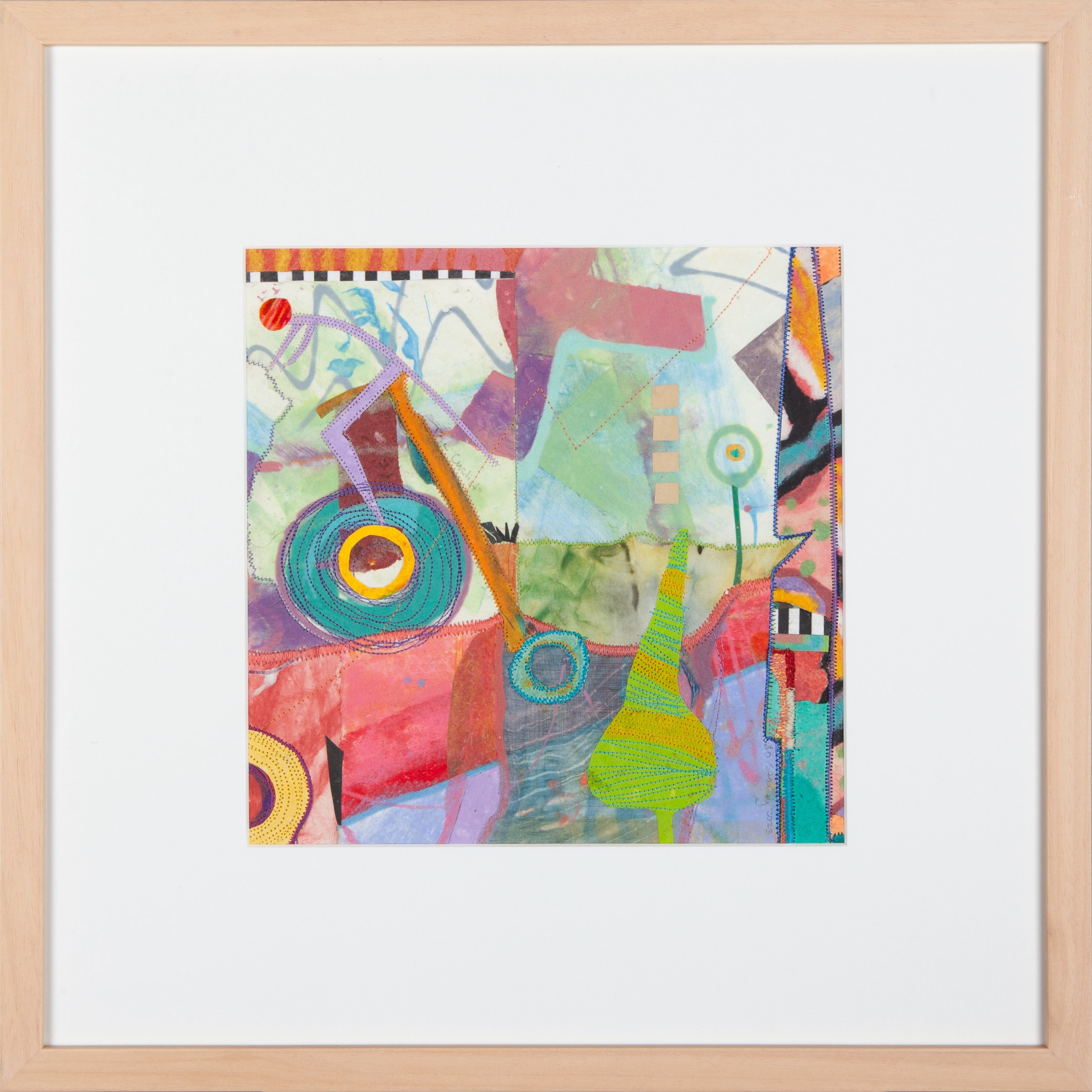 The Cyclist - Mixed Media Art by Jo Stealey