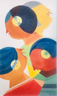 Feeling d'Annemarie Ambrosoli, aquarelle sur papier, 50 x 30 cm