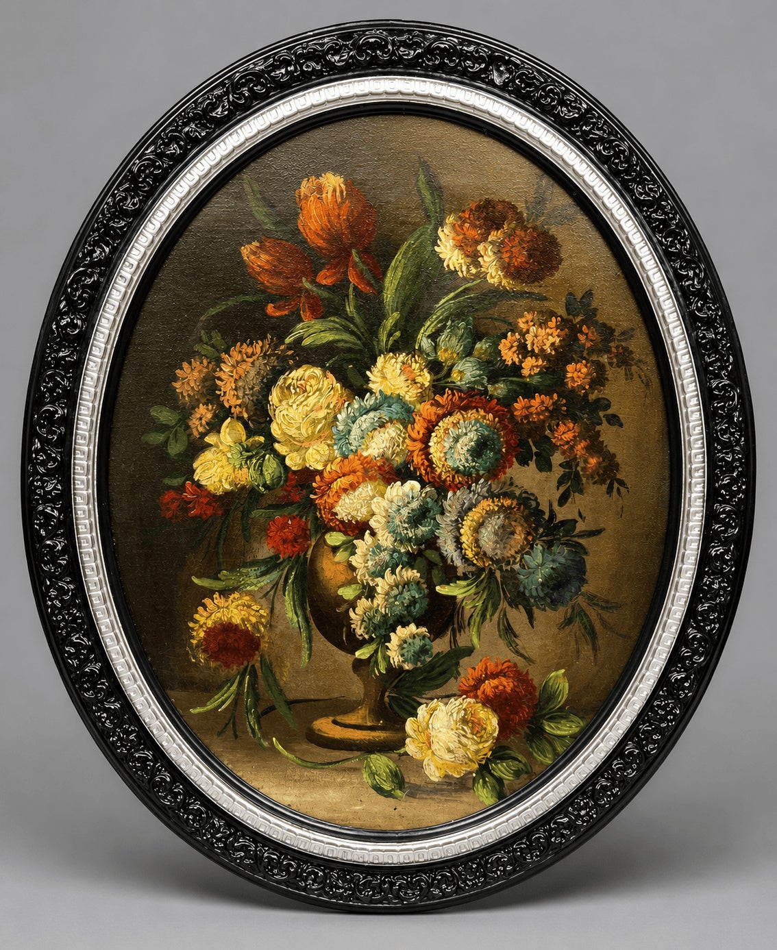 Unknown Still-Life Painting - "Still life with flowers"