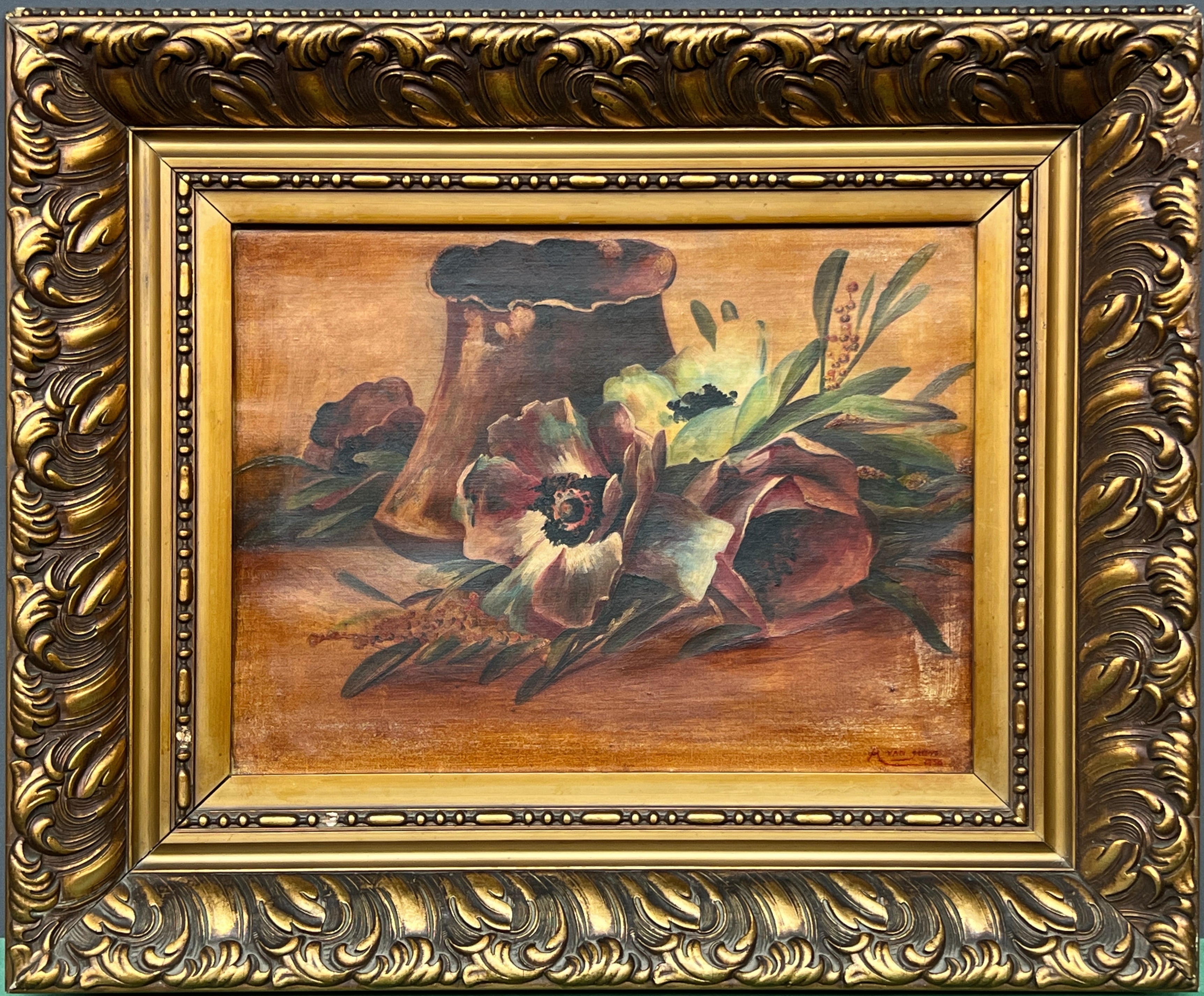 Unknown Still-Life Painting - "Poppies"