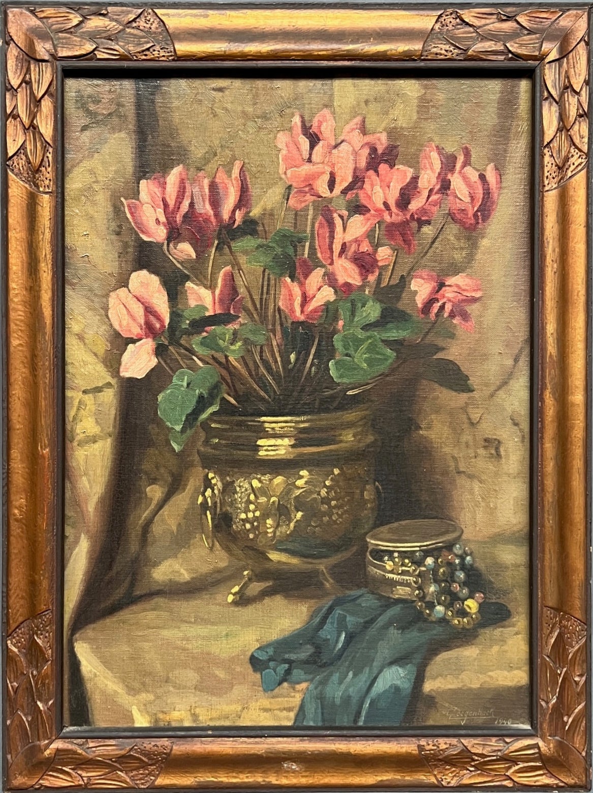Corneel Leegenhoek Still-Life Painting – „Stillleben mit Blumen“