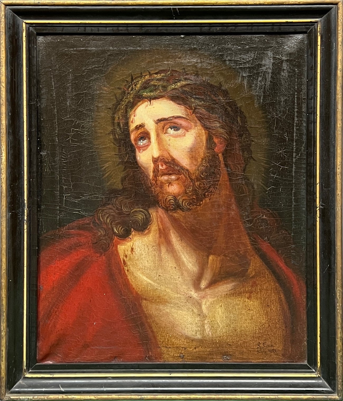 « Buste de Jésus couronné d'épines »