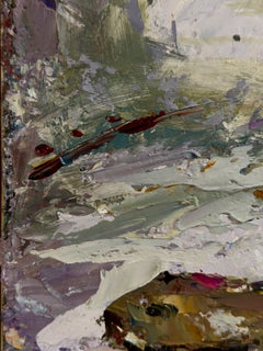 "Trace of a palette knife"
