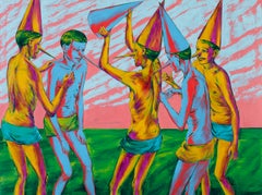 The Grand Crowning: Conceptual, Figurative Oil Painting, 180 x 240cm.