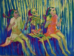 Stripes as Far as the Eye Can See: Figurative Oil Painting, 180 x 240cm