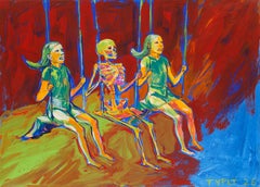 Girls, It’s Not Really Swinging: Original 50 x 70cm, Figurative Painting