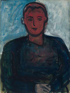 Portrait of a Young Man with Red Face