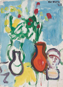 Still Life with Three Vases and Bust