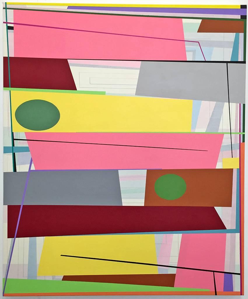 Gary Petersen Abstract Painting - Pink Drift