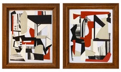 Set di 2 collage astratti
