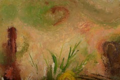 Yellow Birds and Flowers – J.J. Boimond, Mid-Century Modern Still Life