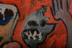 The Encounter, CoBrA-Inspired Expressionist Figurative Composition