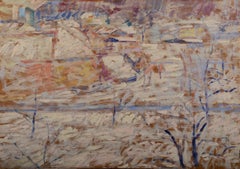 Dissolving Landscape, Lyrical Abstract Painting, Mid-20th Century