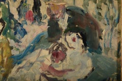 Elegant Women in a Garden – European Post-Impressionist Circa 1930
