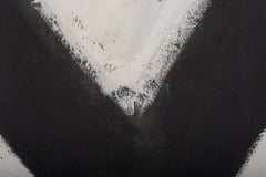 Black V, Geometric Modernist Abstract Painting, Circa 1965