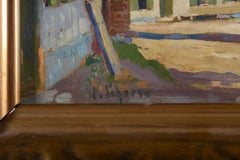 Mountain Village, Post-Impressionist Alpine Landscape