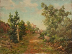 Summer Village Road – A. Roy, French Post-Impressionist Landscape, circa 1908
