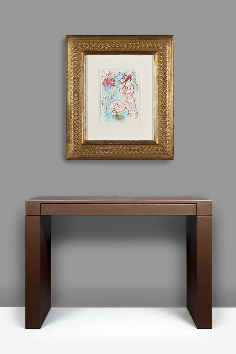 Provenance:
J&P Fine Art, Zurich
Private Collection, Switzerland

Certificate:
Comite Marc Chagall, Jean-Louis Prat, N. 2008085A  for the whole sketchbook by 3 November 2008, in the appendix of the catalogue for the