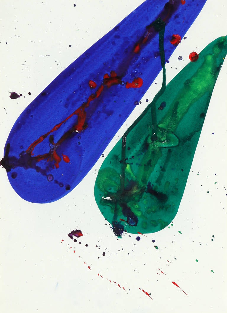 Sam Francis Abstract Painting - DRAWING FOR SCULPTURE