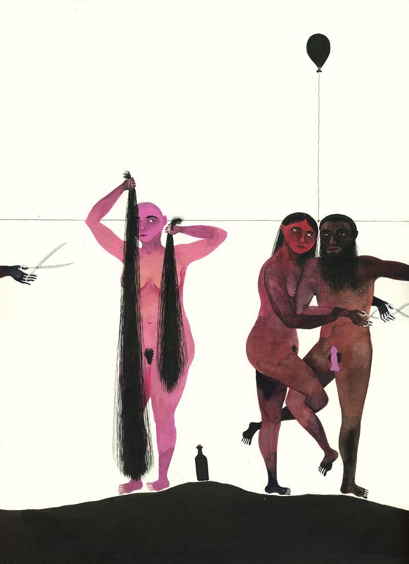 Modern Dance Triptych, Series 2, #6, #24, #12 - Contemporary Art by Balint Zsako