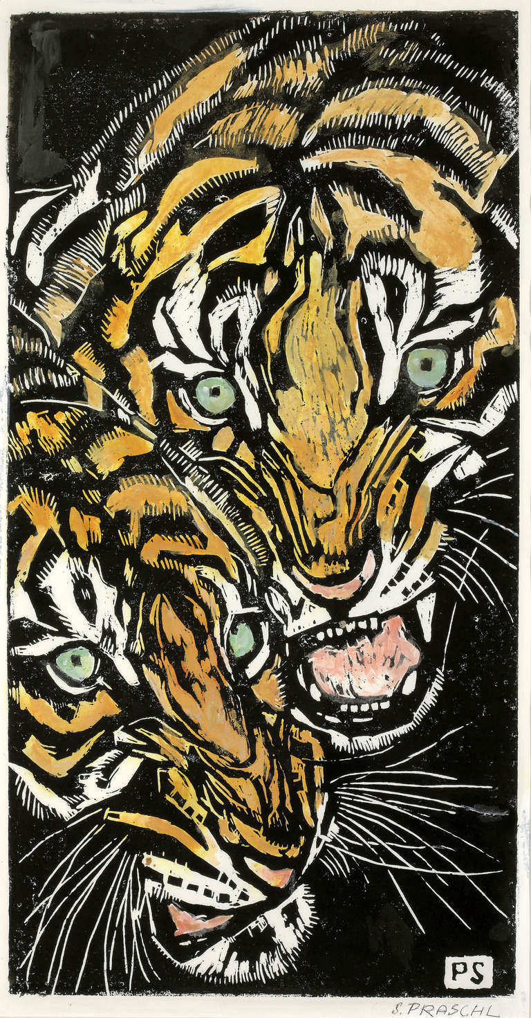 Stefan Praschl Animal Print - Tiger, around 1950
