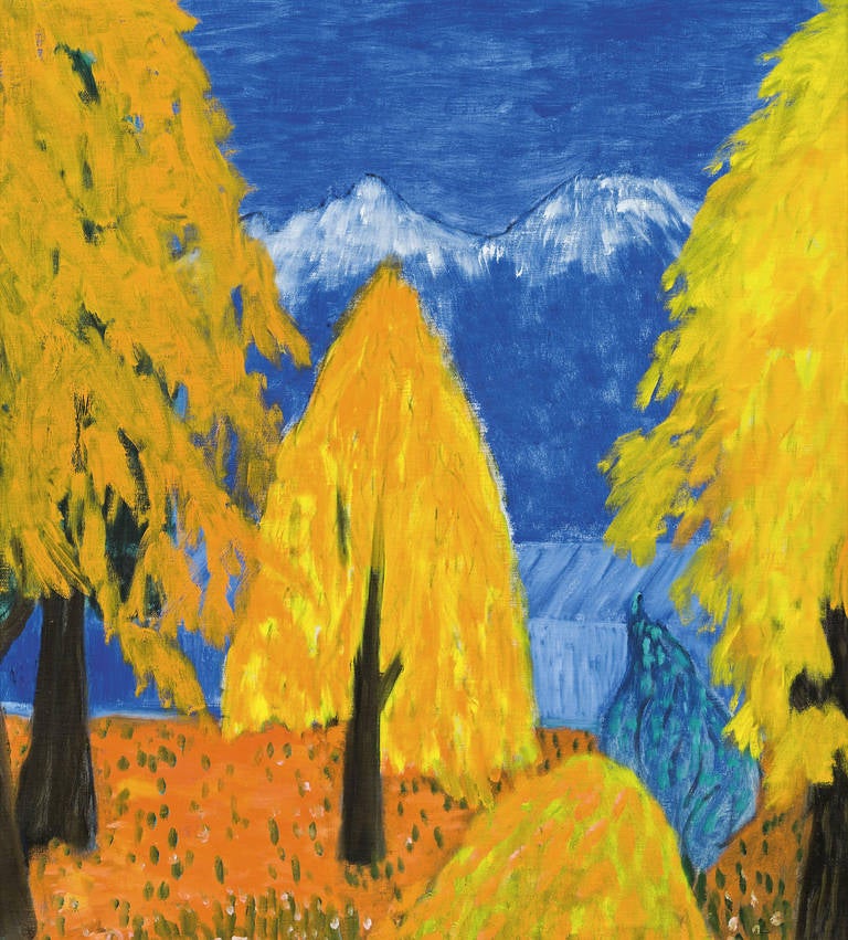 Gerhild Diesner Landscape Painting - Autumn at Hofgarten in Innsbruck