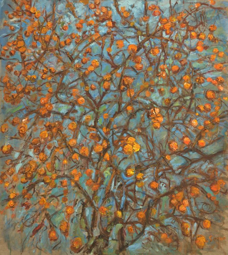 Anna Sogno Still-Life Painting - Persimmon tree