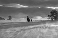Sunrise from Summit Lake with high winds, Ansel Adams Wilderness, California