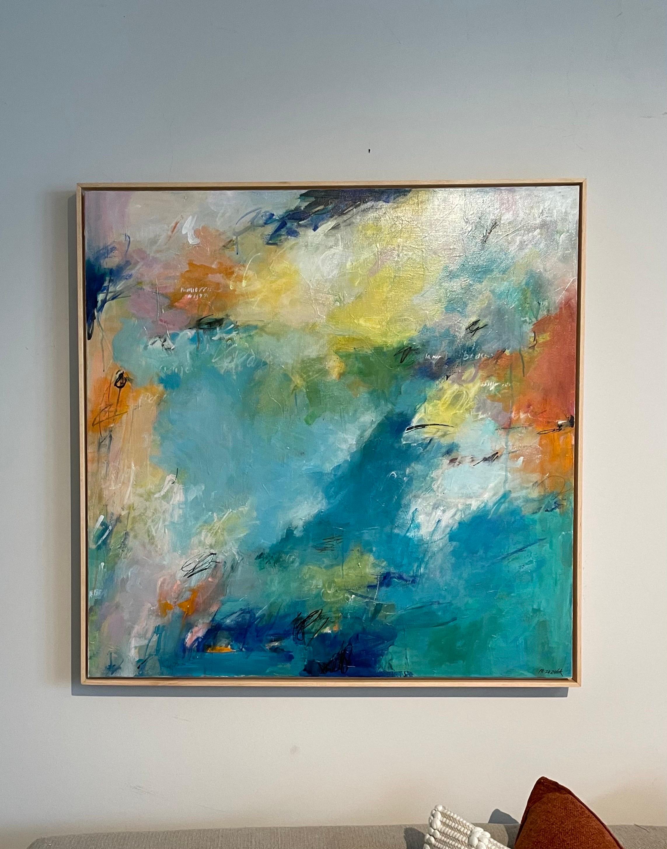 Sea Between large Abstract painting For Sale 1