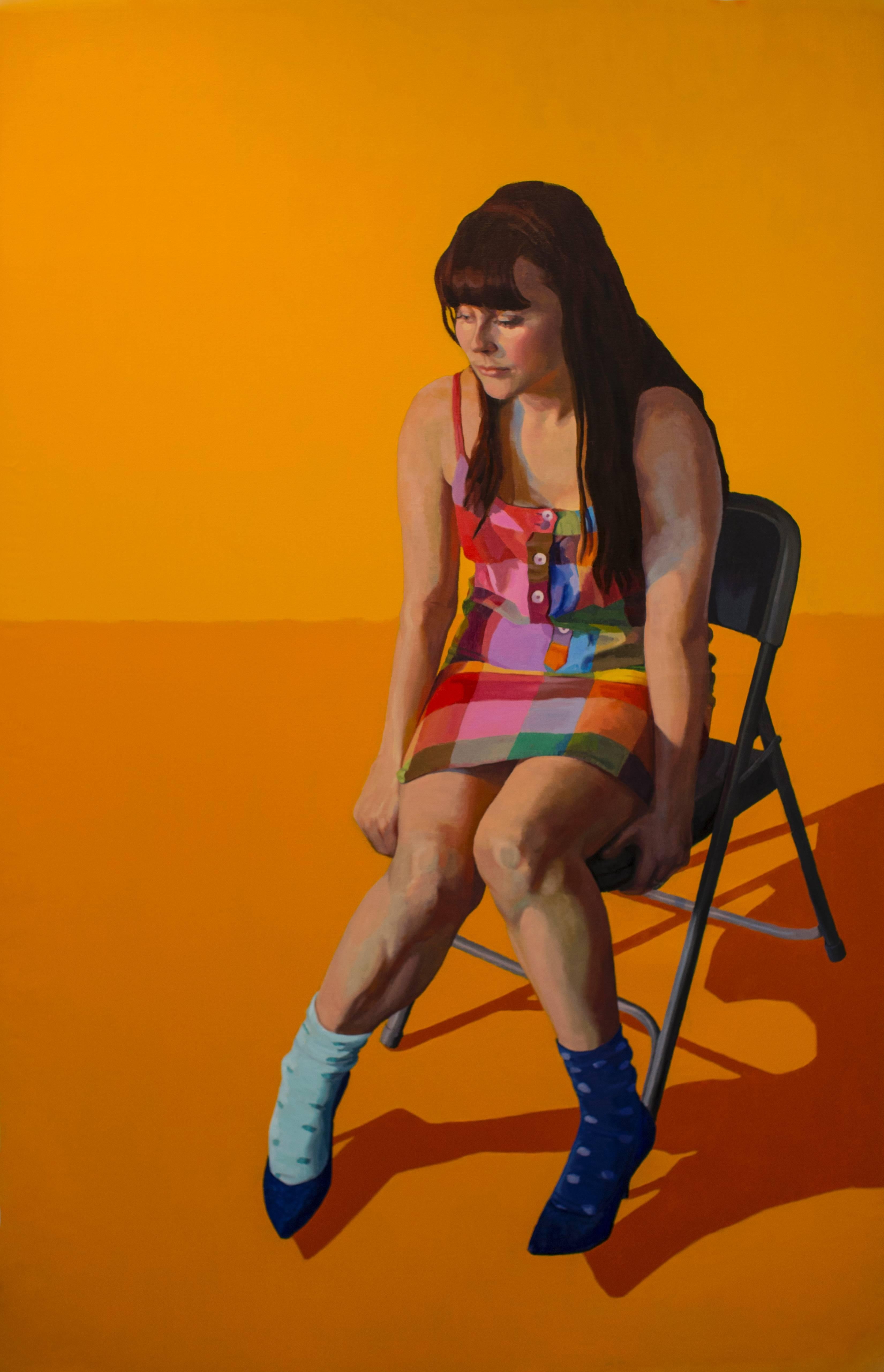 Lani Emanuel Portrait Painting - Orange Zara, portrait 
