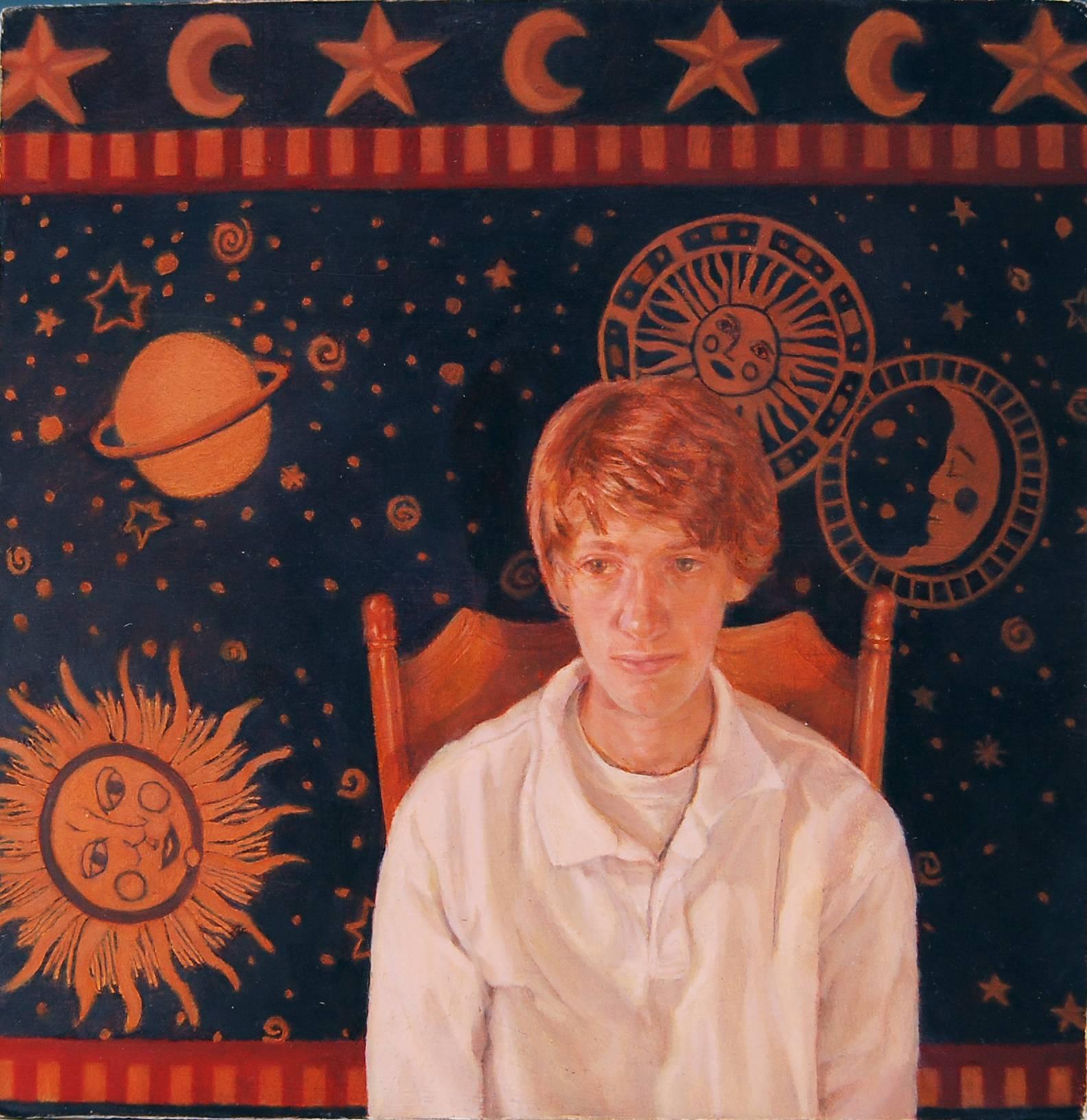 Beth Parker Figurative Painting - Boy with Stars 