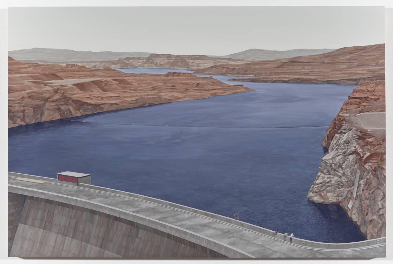 Christopher Murphy Landscape Painting - Hoover Dam Fool 