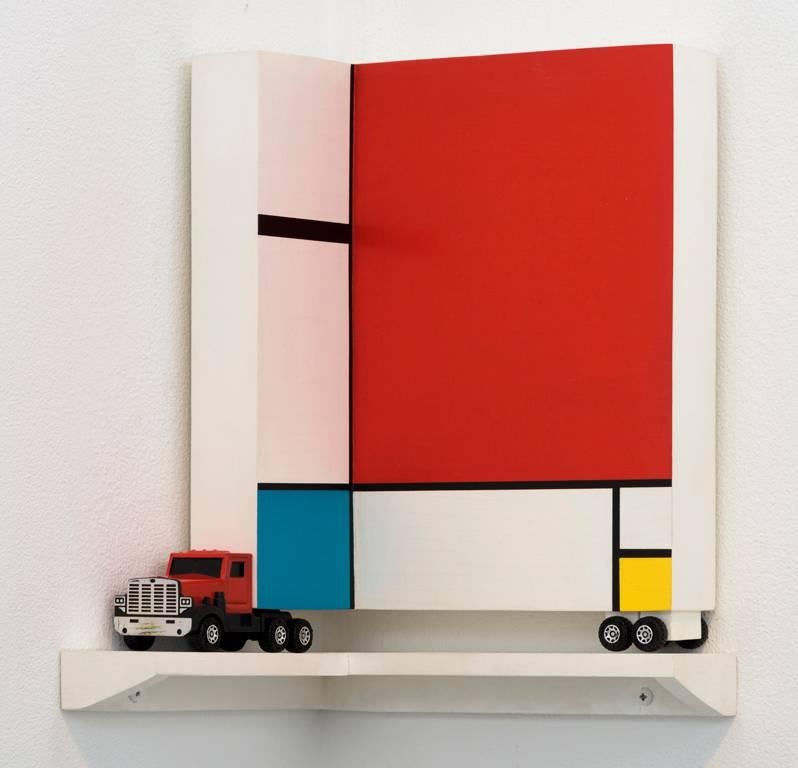Bruce Houston Abstract Sculpture - Mondrian Corner Truck 