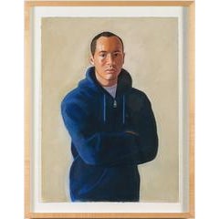 Wilbur Urbina in Blue Jacket Pastel Drawing 8