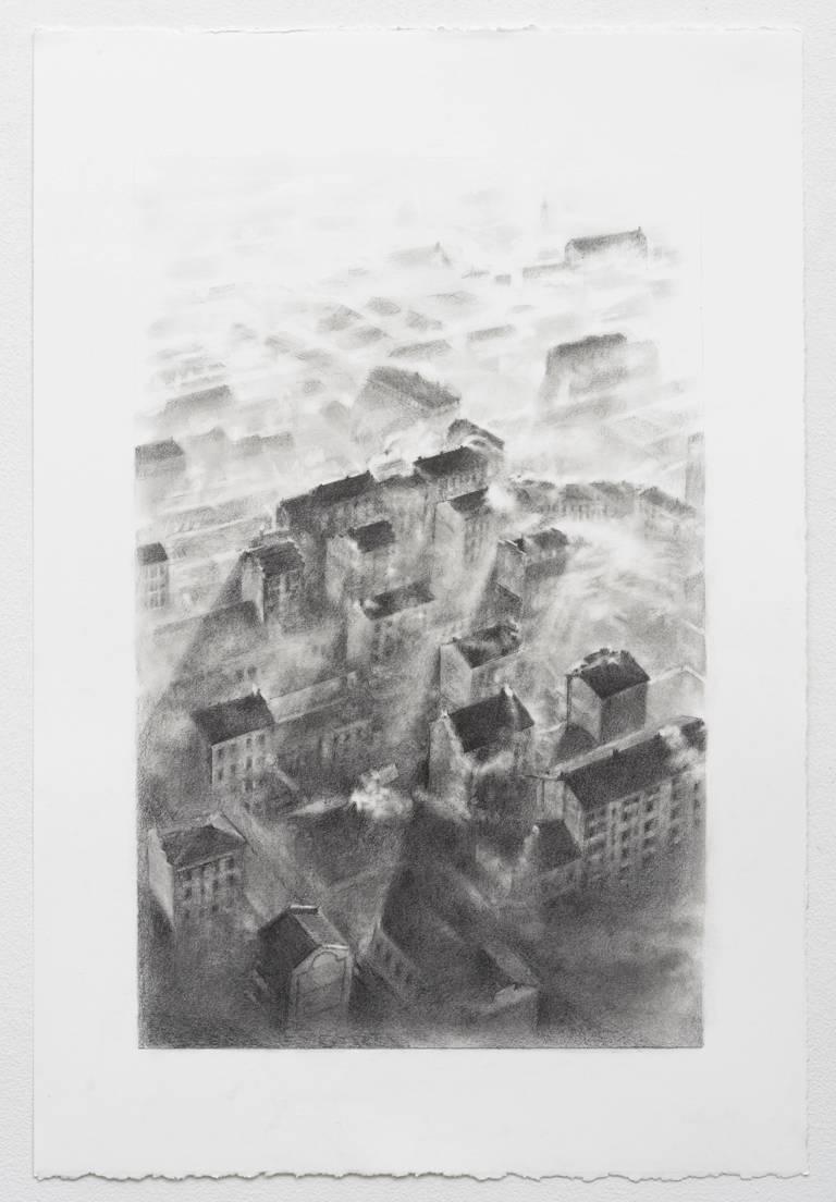 Lawrence Gipe Landscape Art - No. 3 from Ghosts, graphite drawing 