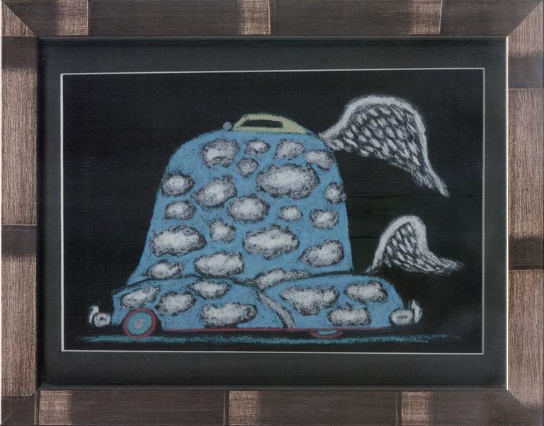 Gilbert Magu Lujan Still-Life - Untitled, pastel drawing